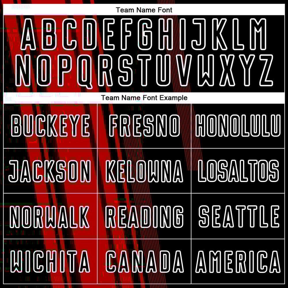 Black-White Soccer Custom Uniform Red Jersey Lines Sublimation