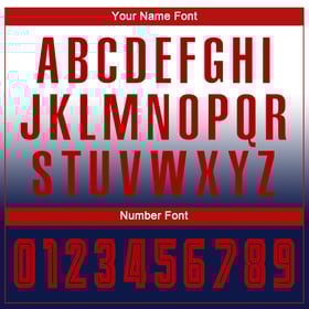 Red-Navy Fade Uniform Sleeve Fashion White Soccer Long Sublimation Jersey Custom