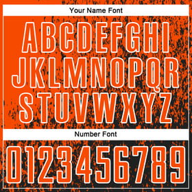 Art Jersey Sublimation Orange Soccer Uniform Fragment Abstract Custom Black-White