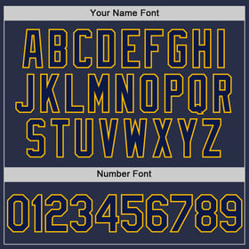 Navy Jersey Baseball Authentic Gold Custom Sleeveless