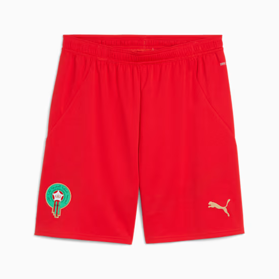 Kinder Marokko 2025 Dritte Shorts - Rot