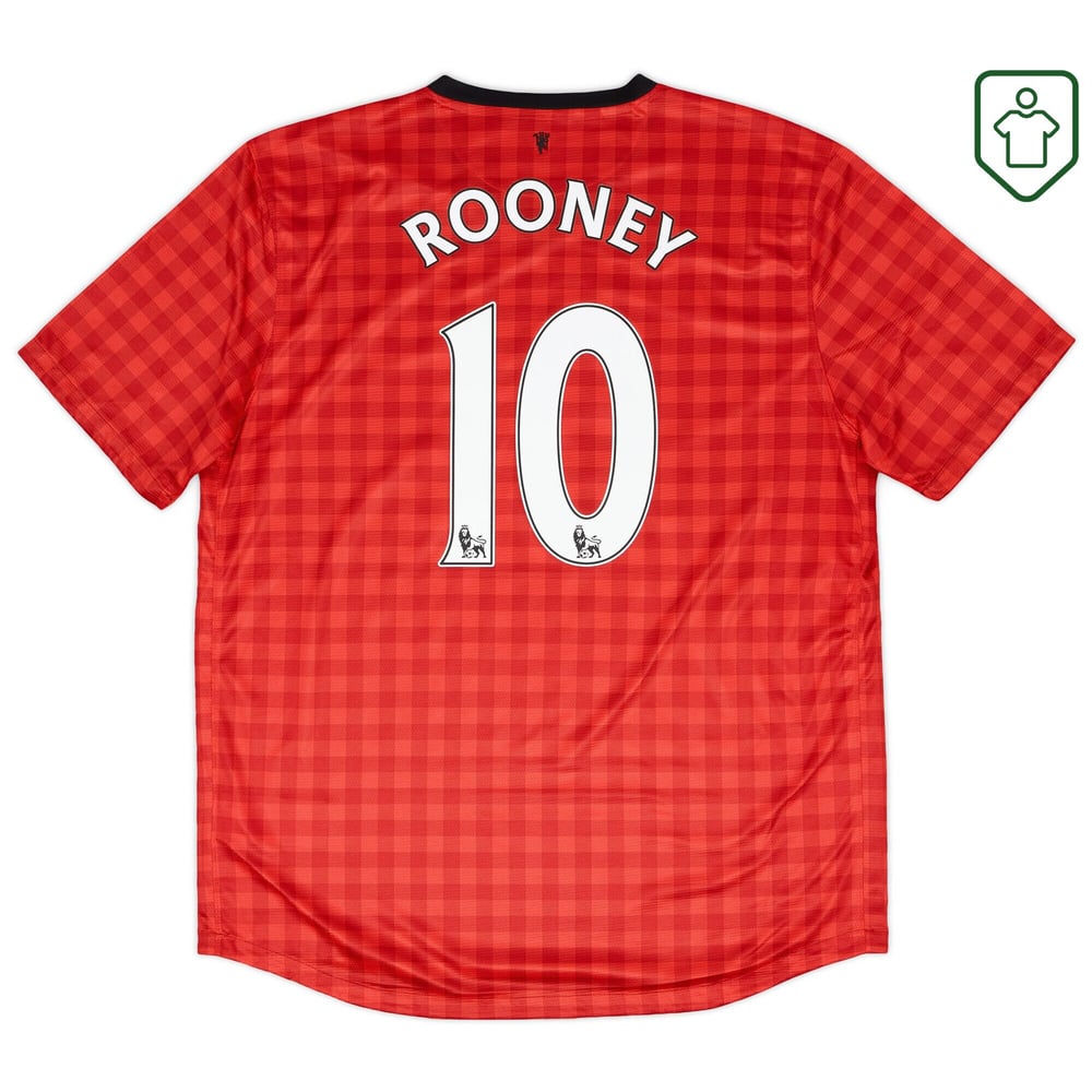 Herren Manchester United 2012/13 Heim Retro Shirt Rooney #10