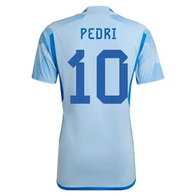 Pedri #10 Spanien Auswärtstrikot Weltmeisterschaft 2022