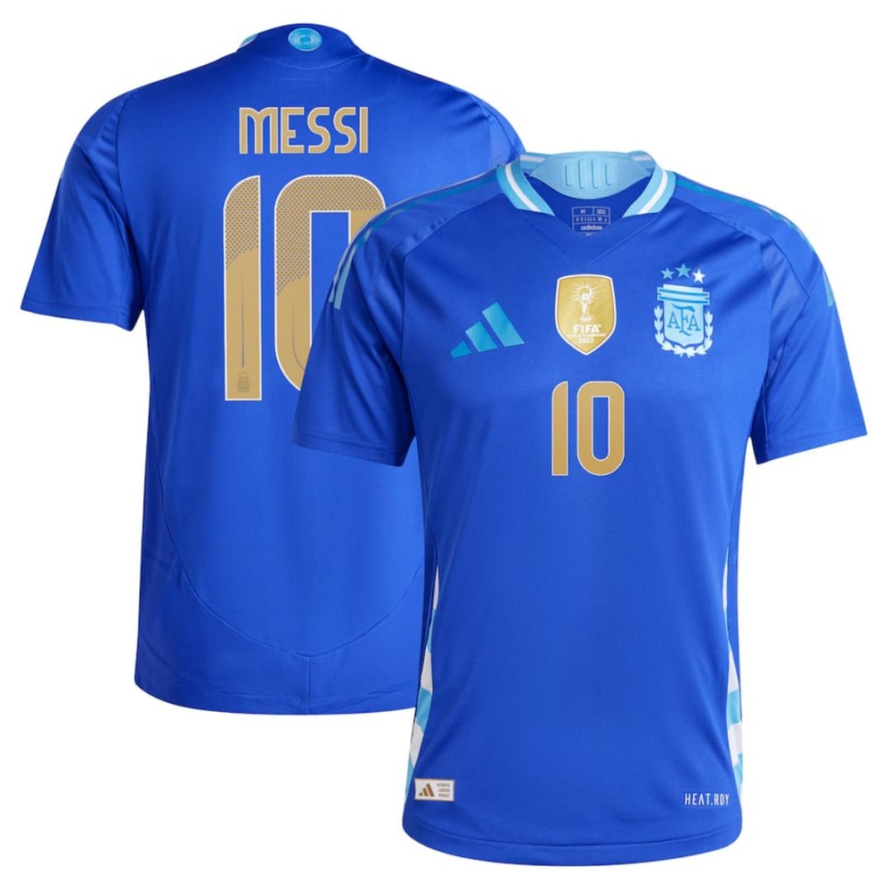 Lionel Messi #10 Argentinien Spielerversion Auswärtstrikot Copa America 2024