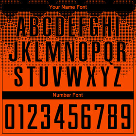 Black Gradient Custom Shape Orange Soccer Jersey Sublimation Square Uniform