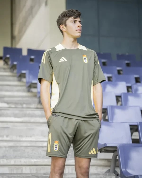 Women's Real Oviedo 2024/25 Third Authentic Training Shorts - Olive
