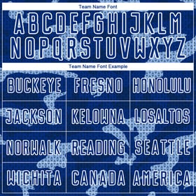 White Shapes Sublimation Custom Jersey Royal Geometric Uniform Soccer