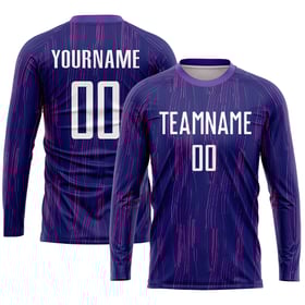 Uniform Jersey Purple Soccer White Sublimation Custom