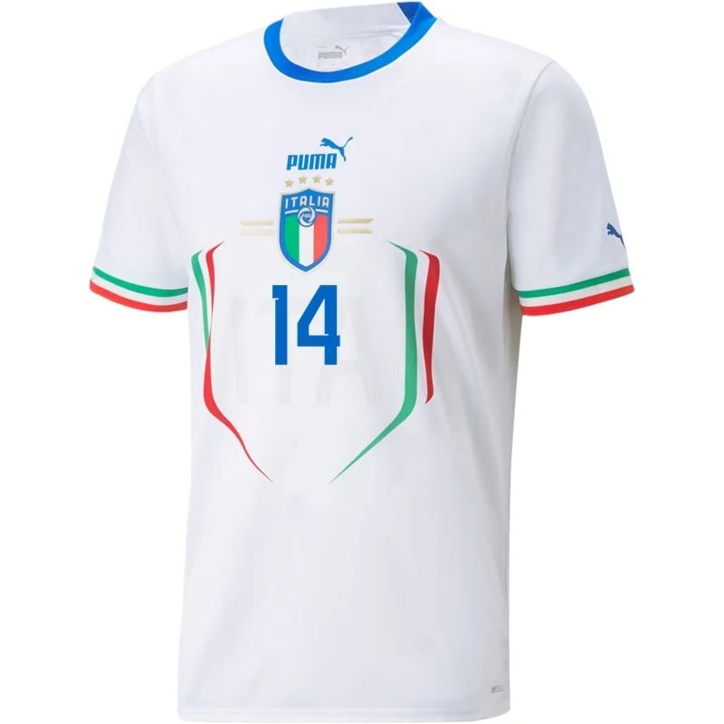 Federico Chiesa #14 Italien Auswärtstrikot Weltmeisterschaft 2022
