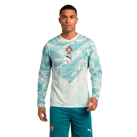 Remera manga larga de visitante Portugal 2026 Copa del Mundo niño