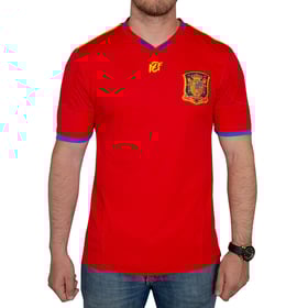 Maillot Retro Espagne 2010 Coupe du Monde Souvenir Rouge Homme