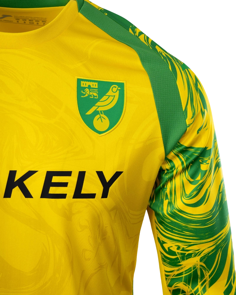 Maglia Home a Maniche Lunghe Norwich City 2026/27 Bambino