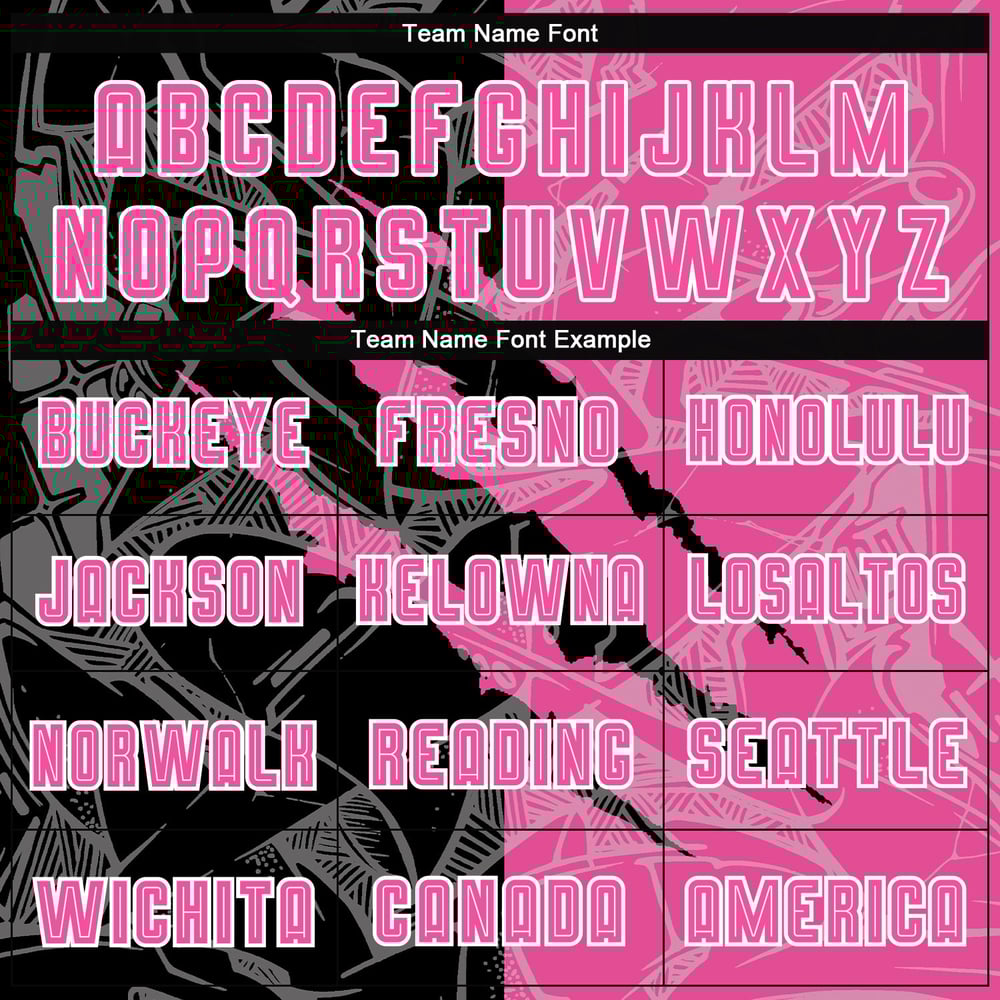 Soccer Jersey Pattern Sublimation Uniform Graffiti Black-White Scratch Custom Pink