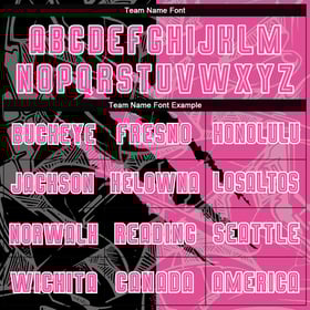 Soccer Jersey Pattern Sublimation Uniform Graffiti Black-White Scratch Custom Pink