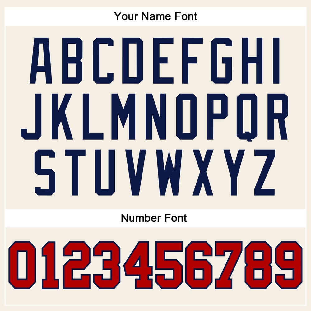 Cream Baseball Red-Navy Sleeveless Jersey Authentic Custom