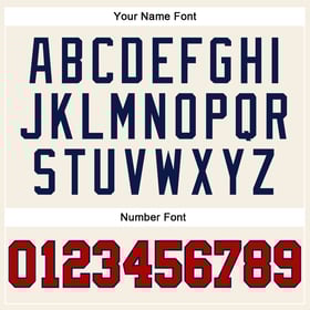 Cream Baseball Red-Navy Sleeveless Jersey Authentic Custom