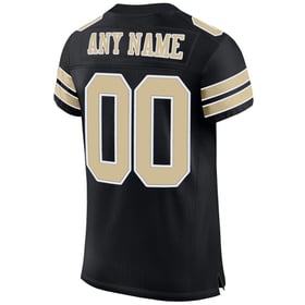 Football Jersey Vegas Authentic Black Gold-White Custom Mesh
