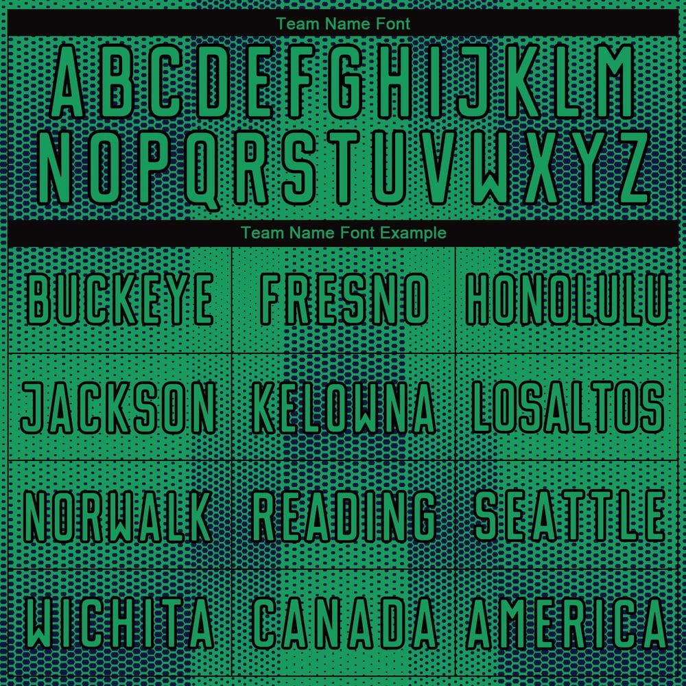 Custom Black Sublimation Green Uniform Jersey Kelly Shapes Soccer Geometric