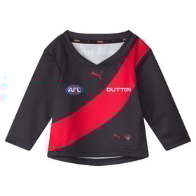 Kid's Essendon Bombers 2025 Home Long Sleeve Guernsey