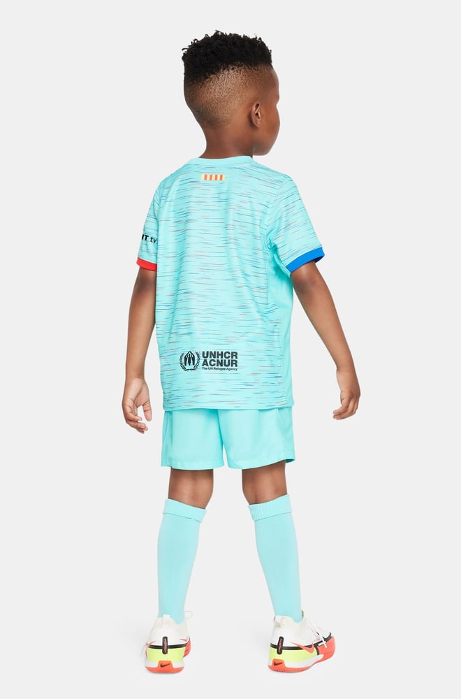 Kinder Barcelona Drittes Trikot+Kurze Hosen 23/24