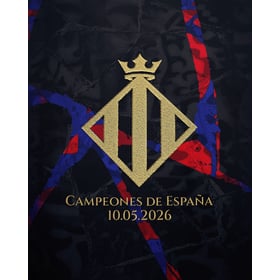 Camiseta Campeones de España FC Barcelona 2026 para Mujer - Negro