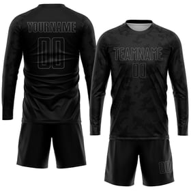 Black Soccer Gray Jersey Sublimation Custom Uniform