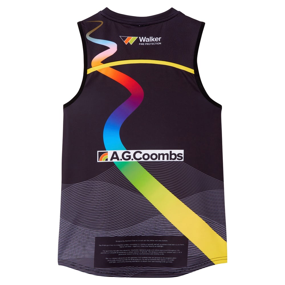 Men's Richmond Tigers 2024 Third AFLW S9 Retail Pride Guernsey