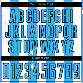 And Jersey White Sky Uniform Squares Soccer Custom Blue-Black Stars Sublimation