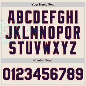 Camiseta de béisbol azul marino-roja auténtica con rayas color crema personalizada