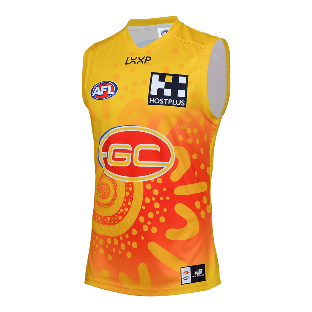 Kid's Gold Coast Suns 2024 Third Authentic Training Guernsey - Yellow