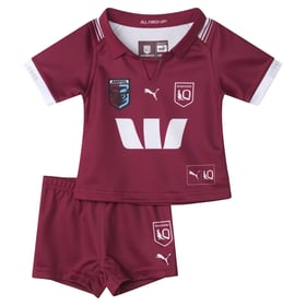 Kid's QLD Maroons 2025 Home Kit