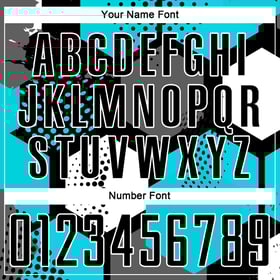 Sublimation Jersey Custom Black-White Soccer Aqua Uniform