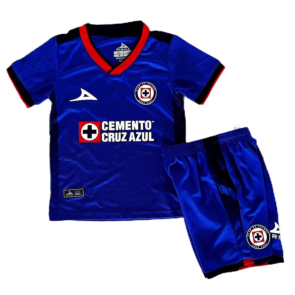 Kinder Cruz Azul Heimtrikot+Kurze Hosen 23/24