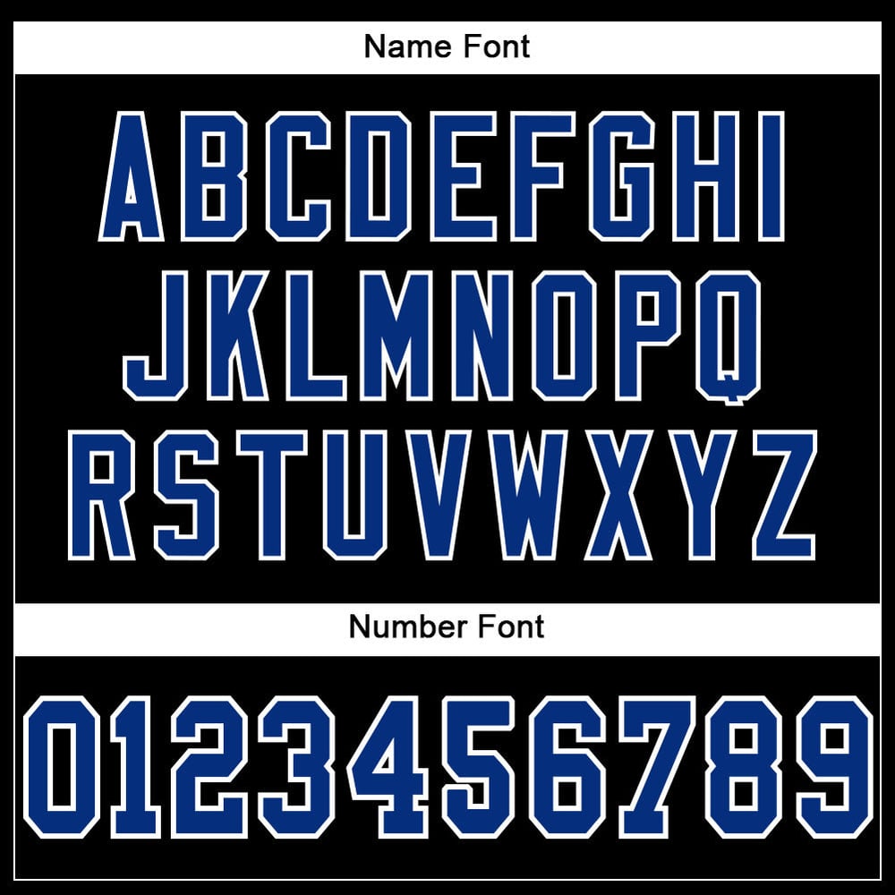 Custom Mesh Football Black Royal-White Jersey Authentic