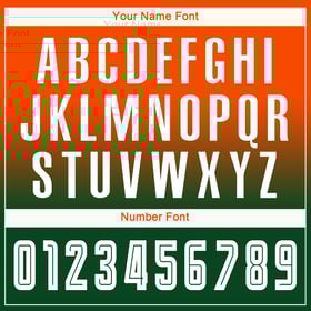 Soccer Orange Sleeve Fade Long Uniform Fashion Jersey White-Green Sublimation Custom