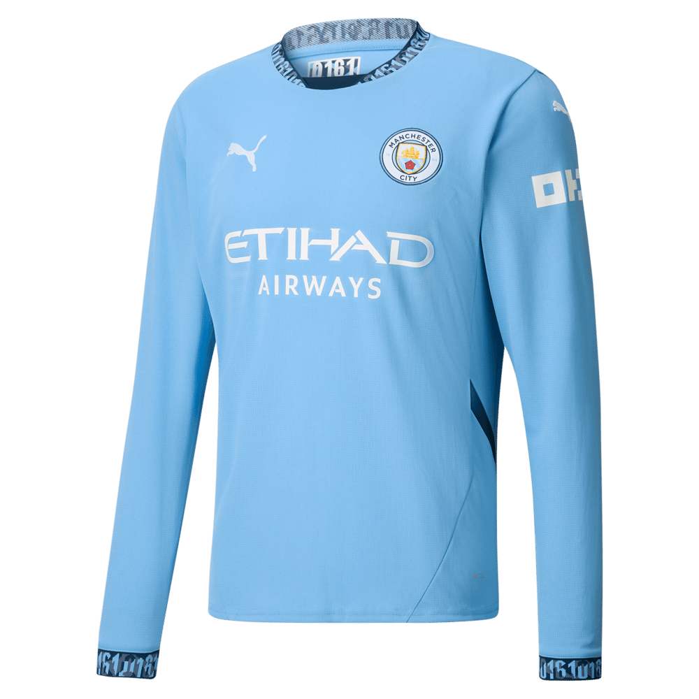 Men's Manchester City 2024/25 Home Long Sleeved Shirt