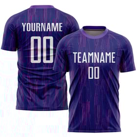 Uniform Jersey Purple Soccer White Sublimation Custom
