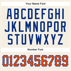 Baseball Cream Orange-Royal Authentic Sleeveless Jersey Custom