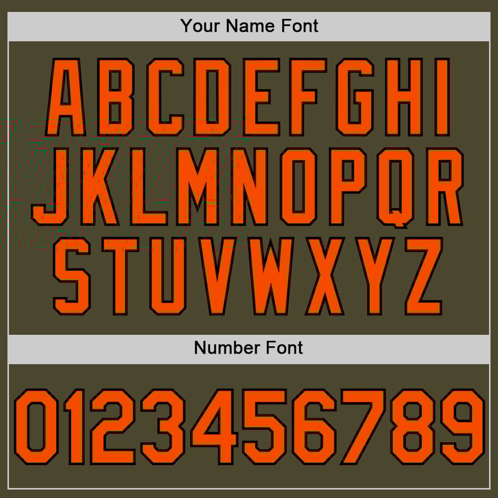 Custom Sleeveless Jersey Orange-Black Service Authentic Baseball To Olive Salute