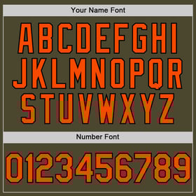 Custom Sleeveless Jersey Orange-Black Service Authentic Baseball To Olive Salute