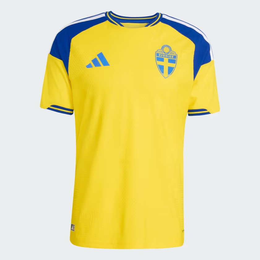 Camiseta local auténtica de la Copa del Mundo 2026 de Suecia para mujer