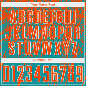 Soccer Orange-White Sublimation Uniform Jersey Custom Teal