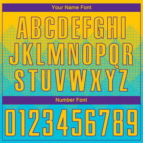 Soccer Jersey Uniform Blue Sublimation Custom Lakes Gold-Purple