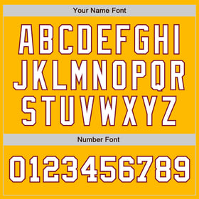 Camiseta de béisbol auténtica personalizada en blanco y dorado carmesí.