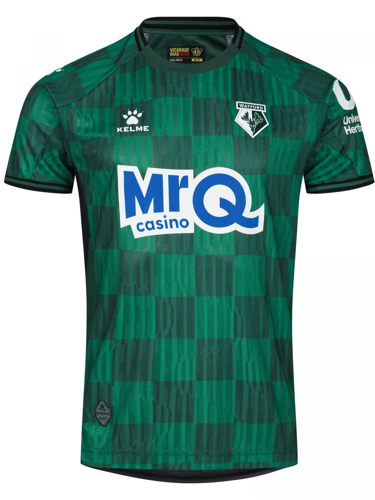 Damen Watford 2025/26 Auswärtstrikot mit Sponsor
