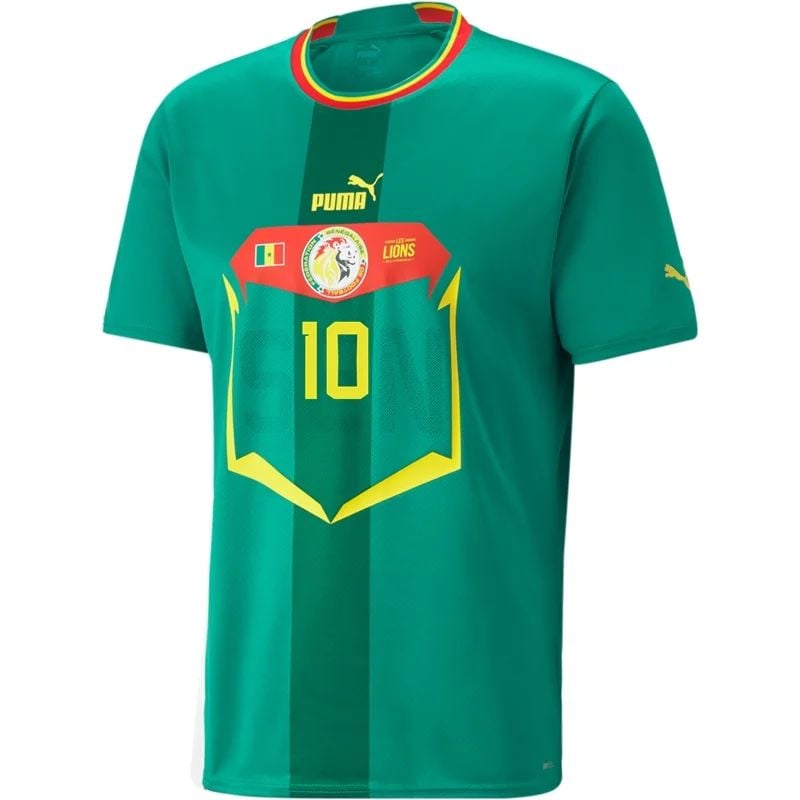 Sadio Mané #10 Senegal Auswärtstrikot Weltmeisterschaft 2022