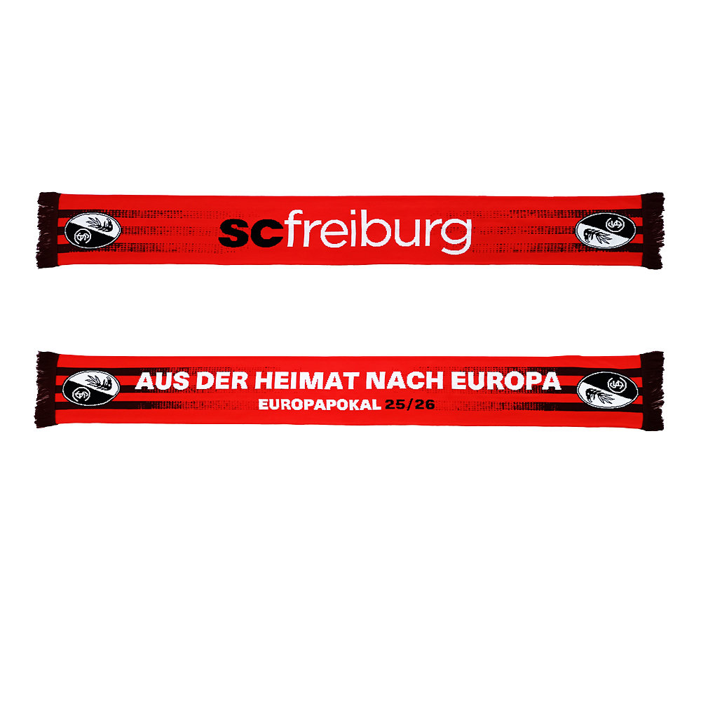 SC Freiburg 2025/26 From Home To Europe Schal – Rot