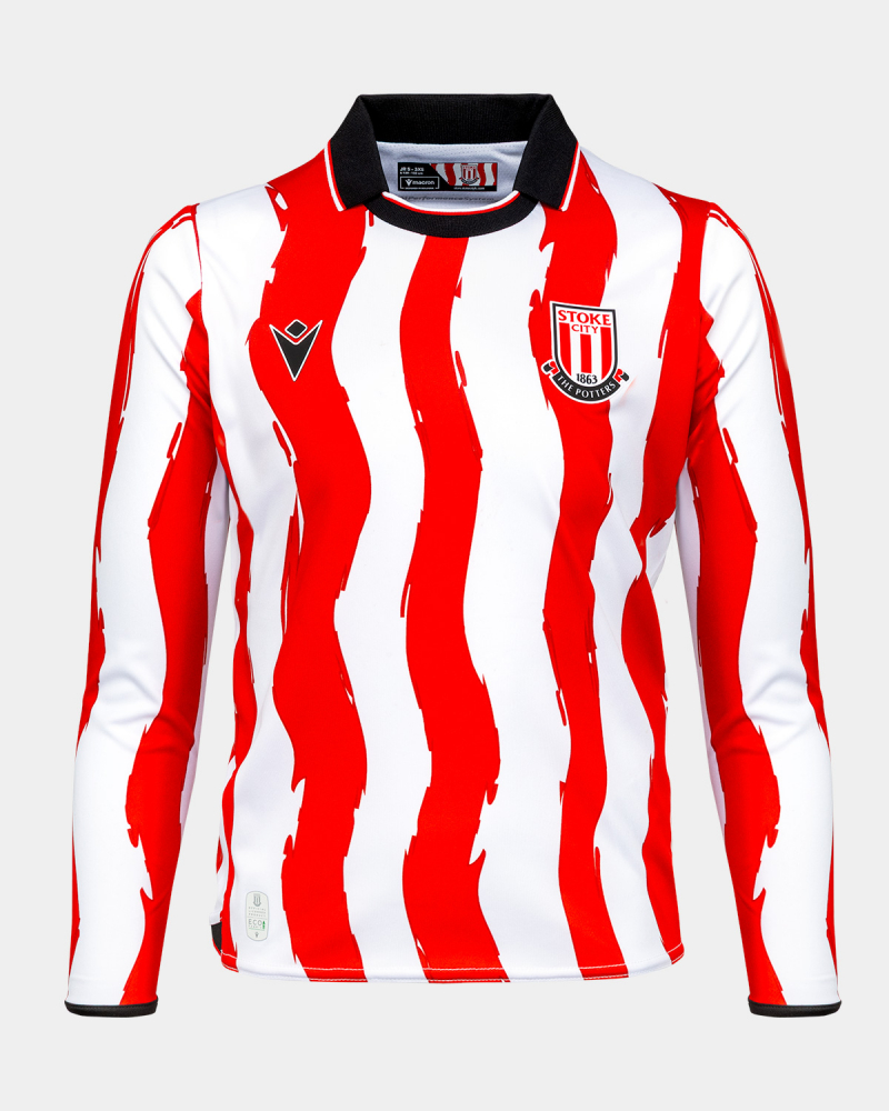 Kid's Stoke City 2024/25 Home Long Sleeve Shirt