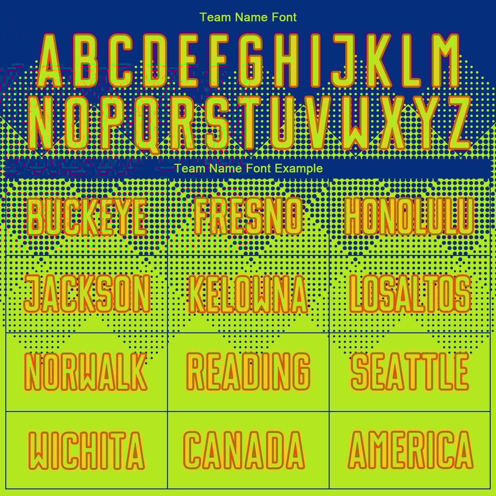 Sublimation Green-Orange Jersey Neon Custom Royal Uniform Soccer