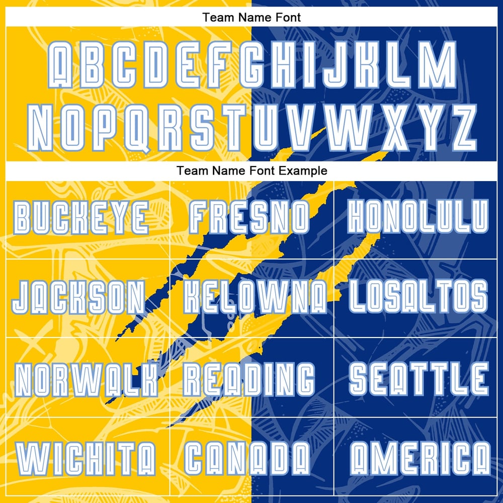 Soccer Royal Scratch White Custom Yellow-Light Jersey Graffiti Pattern Blue Sublimation Uniform